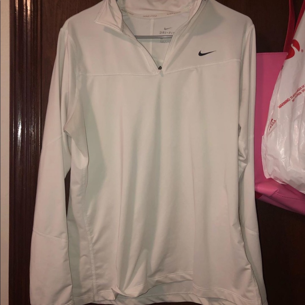 White nike quarter zip